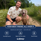 Friends in matching Men's Rally Retrievers Custom Dog Face Polo Shirt — a group gift photo