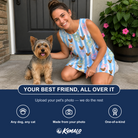 Friends in matching Women's Paisley Pooches Custom Dog Face Tank Dress — a group gift photo
