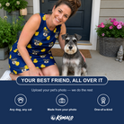 Friends in matching Women's Quack Pack Custom Dog Face Tank Dress — a group gift photo