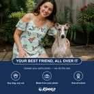 Friends in matching Women's Kerchief Kapers Custom Dog Face Off-Shoulder Dress — a group gift photo