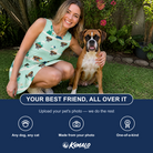Friends in matching Women's Kerchief Kapers Custom Dog Face Tank Dress — a group gift photo