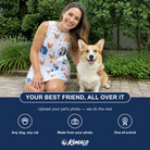 Friends in matching Women's Yap Yurts Custom Dog Face Tank Dress — a group gift photo