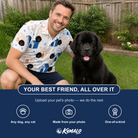 Friends in matching Men's Yap Yurts Custom Dog Face Polo Shirt — a group gift photo