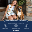 Friends in matching Women's Disc Dogs Custom Dog Face Tank Dress — a group gift photo
