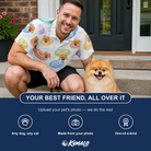 Friends in matching Men's Disc Dogs Custom Dog Face Polo Shirt — a group gift photo