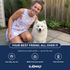 Friends in matching Women's Fido Follies Custom Dog Face Tank Dress — a group gift photo