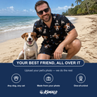 Friends in matching Men's Doggo Dandies Custom Dog Face Shirt & Shorts Set — a group gift photo