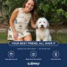 Friends in matching Women's Woof Whimsy Custom Dog Face Tank Dress — a group gift photo