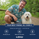 Friends in matching Men's Doggone Doodles Custom Dog Face Polo Shirt — a group gift photo
