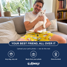 Friends in matching Men's Velvet Nuzzles Custom Cat Face Beach Shorts — a group gift photo