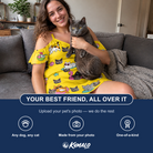 Friends in matching Women's Velvet Nuzzles Custom Cat Face Off-Shoulder Dress — a group gift photo