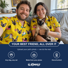 Friends in matching Men's Velvet Nuzzles Custom Cat Face Hawaiian Shirt — a group gift photo