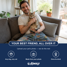 Friends in matching Men's Kitten Kaboodle Custom Cat Face Beach Shorts — a group gift photo