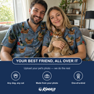 Friends in matching Women's Kitten Kaboodle Custom Cat Face Hawaiian Shirt — a group gift photo
