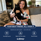 Friends in matching Women's Furball Follies Custom Cat Face Off-Shoulder Dress — a group gift photo