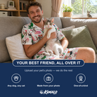 Friends in matching Men's Furball Follies Custom Cat Face Shirt & Shorts Set — a group gift photo