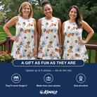 Friends in matching Women's Clownfish Comedy Custom Face Tank Dress — a group gift photo
