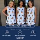 Friends in matching Women's Tentacle Tickle Custom Face Tank Dress — a group gift photo