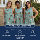 Friends in matching Women's Jelly Jaunt Custom Face Tank Dress — a group gift photo