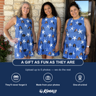 Friends in matching Women's Starfish Swerve Custom Face Tank Dress — a group gift photo