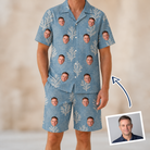 Man wearing Men's Polyp Parade Custom Face Shirt & Shorts Set — custom faces printed all-over