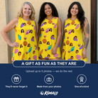 Friends in matching Women's Nacre Nonsense Custom Face Tank Dress — a group gift photo