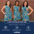 Friends in matching Women's Octopus Ocean Custom Face Tank Dress — a group gift photo