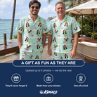 Friends in matching Men's Bromeliad Ballet Custom Face Shirt & Shorts Set — a group gift photo