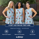 Friends in matching Women's Cerise Sashay Custom Face Tank Dress — a group gift photo