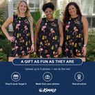 Friends in matching Women's Flocktail Hour Custom Face Tank Dress — a group gift photo