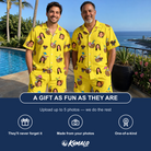 Friends in matching Men's Nutty Nectar Custom Face Shirt & Shorts Set — a group gift photo
