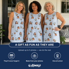 Friends in matching Women's Rum Reverie Custom Face Tank Dress — a group gift photo