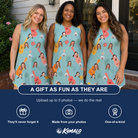 Friends in matching Women's Hula Harmonics Custom Face Tank Dress — a group gift photo