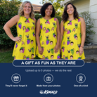 Friends in matching Women's Vineyard Vibes Custom Face Tank Dress — a group gift photo