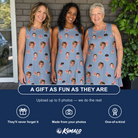 Friends in matching Women's Melon Mosaic Custom Face Tank Dress — a group gift photo