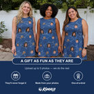 Friends in matching Women's Finny Business Custom Face Tank Dress — a group gift photo
