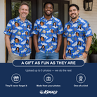 Friends in matching Men's River Rascals Custom Face Polo Shirt — a group gift photo