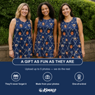 Friends in matching Women's Swing Crossroads Custom Face Tank Dress — a group gift photo