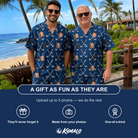 Friends in matching Men's Swing Crossroads Custom Face Shirt & Shorts Set — a group gift photo
