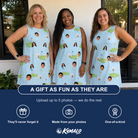 Friends in matching Women's Turf Tactics Custom Face Tank Dress — a group gift photo