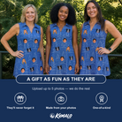 Friends in matching Women's Needle Nineteen Custom Face V-Neck Dress — a group gift photo