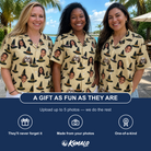 Friends in matching Women's Coven Couture Custom Face Hawaiian Shirt — a group gift photo