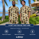 Friends in matching Men's Coven Couture Custom Face Shirt & Shorts Set — a group gift photo