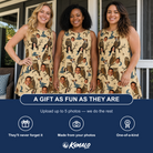 Friends in matching Women's Roost Ruckus Custom Face Tank Dress — a group gift photo