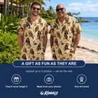 Friends in matching Men's Roost Ruckus Custom Face Shirt & Shorts Set — a group gift photo