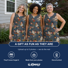 Friends in matching Women's Ectoplasm Eccentrics Custom Face Tank Dress — a group gift photo