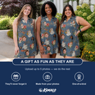 Friends in matching Women's Ectoplasm Eccentrics Custom Face V-Neck Dress — a group gift photo