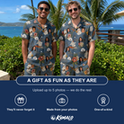 Friends in matching Men's Ectoplasm Eccentrics Custom Face Shirt & Shorts Set — a group gift photo