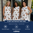 Friends in matching Women's Cackle Commuters Custom Face Tank Dress — a group gift photo