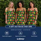 Friends in matching Women's Ringing Revelry Custom Face Off-Shoulder Dress — a group gift photo